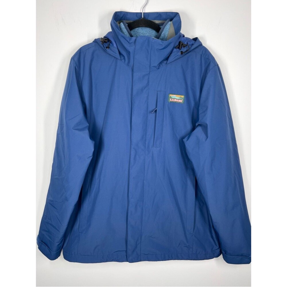 L.L. Bean Sweater Fleece 3-in-1 Jacket Blue Large Regular